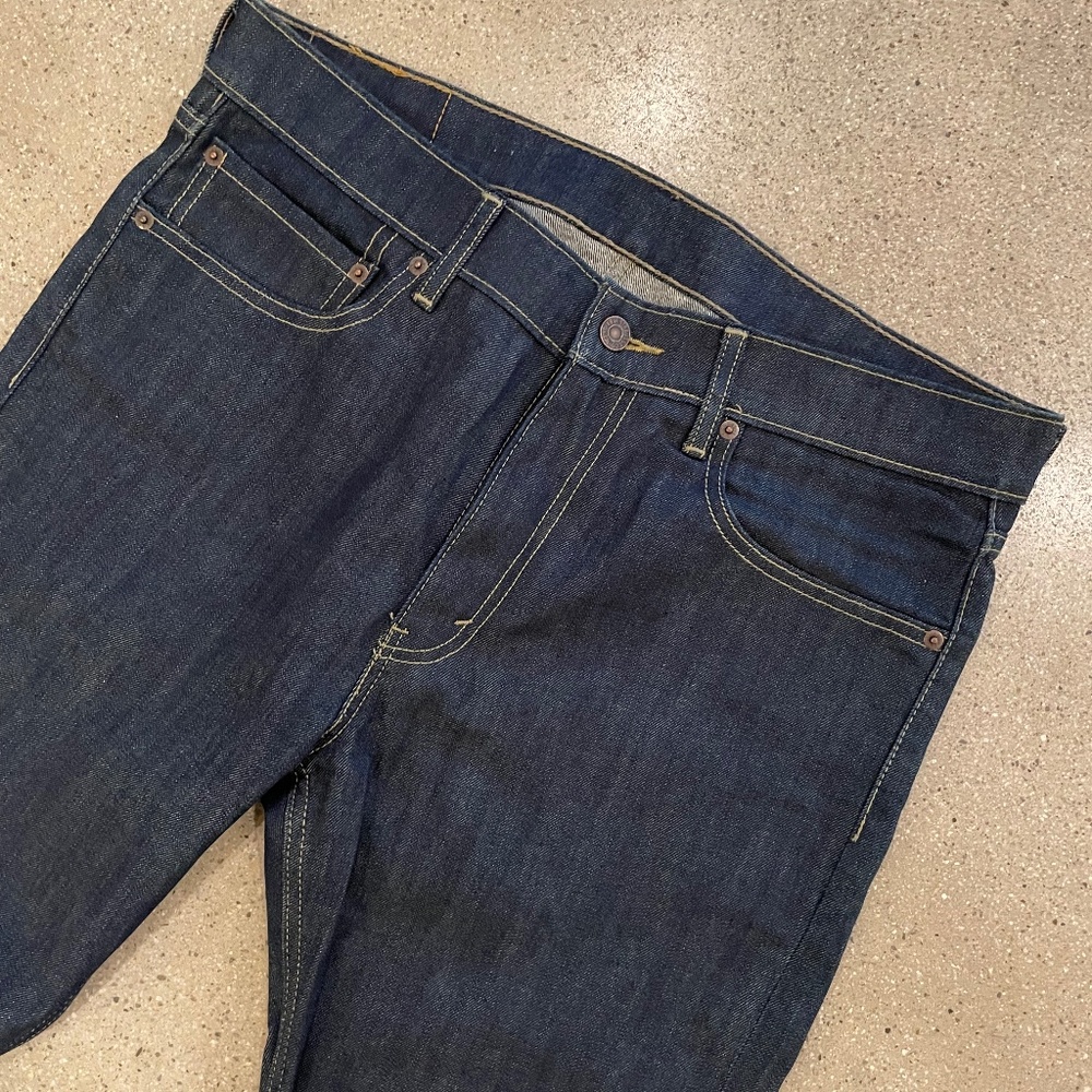 Like New Levi's Mens 510 Skinny Fit Red Tab Blue Jeans 36 x 30